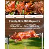 Rotisserie Grill, AC120V 8 Level Height Electric Rotisserie Grill Kit, BBQ Grills Rotisseries Kit with 132 lbs Load Capacity, 38W Motor, Stainless Ste