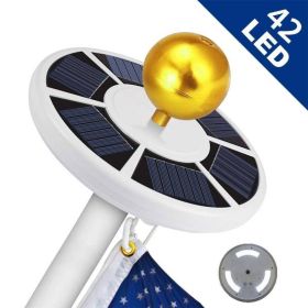 42 LED Solar Flag Pole Light (Option: White)